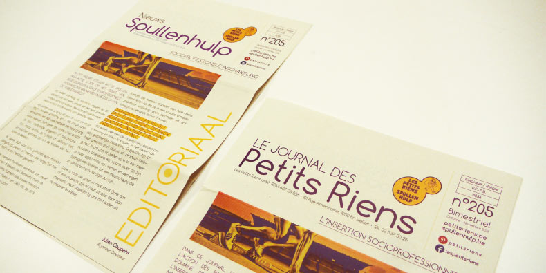 Les Petits Riens - Maquette Newsletter